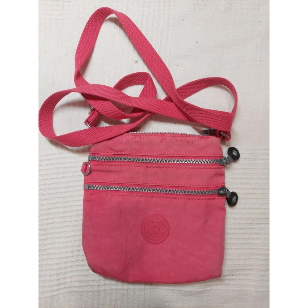 Kipling Keiko Crossbody Small Mini Nylon Shoulder Bag Pink Purse Adjustable